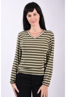 Bluza Dama Jdy Jdycosmo V-Neck Kalamata Stripes Cloud Dancer